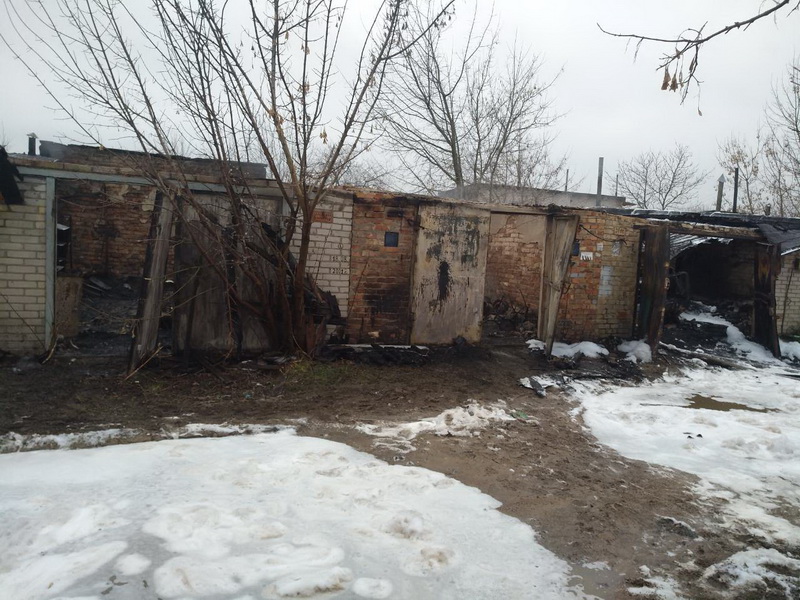 пожар в гаражах возле 1 РУ Солигорск