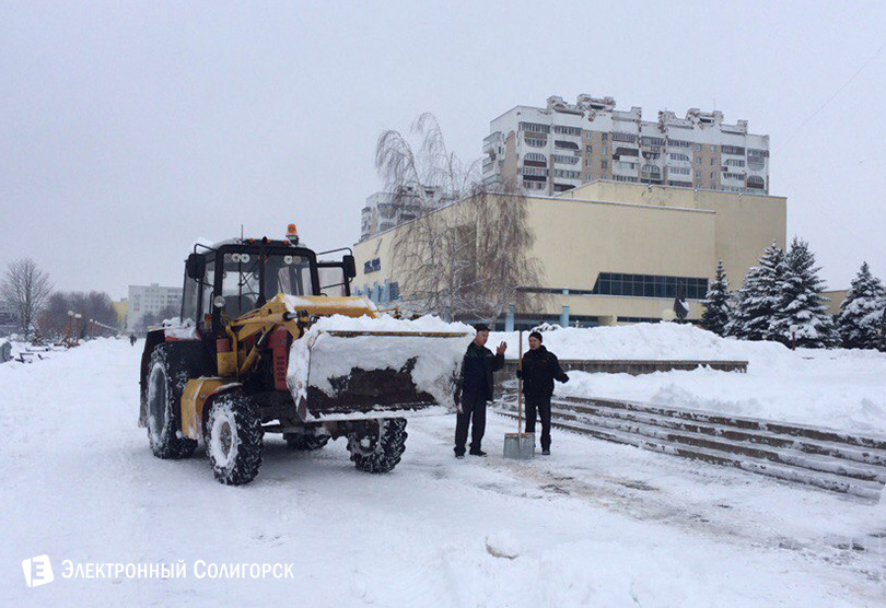 уборка снега в Солигорске