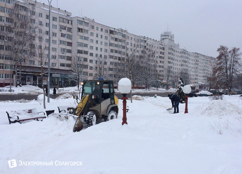 уборка снега в Солигорске