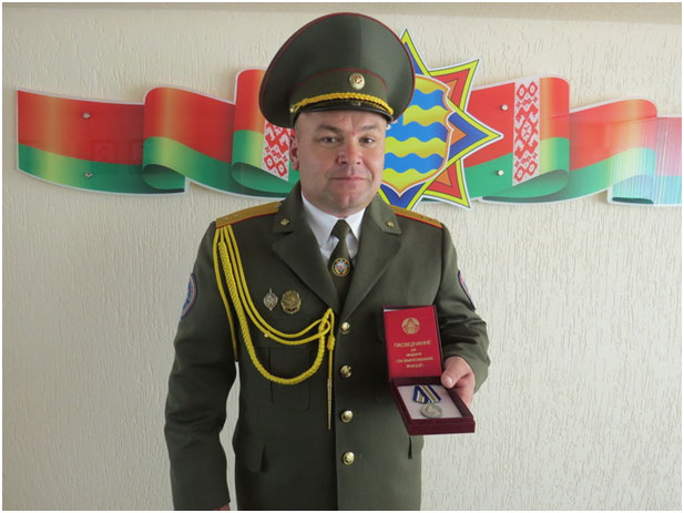 медаль спасение на пожаре Солигорск МЧС
