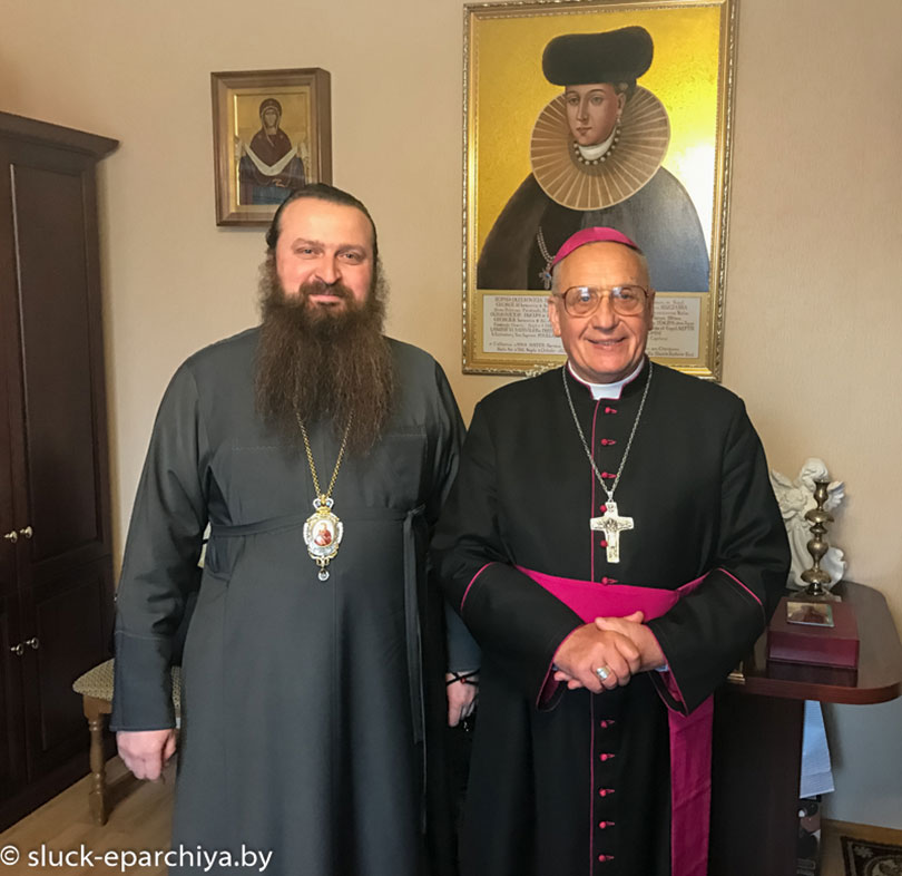 встреча епискпа Антония и архиепископа Тадеуша Кондрусевича Слуцк