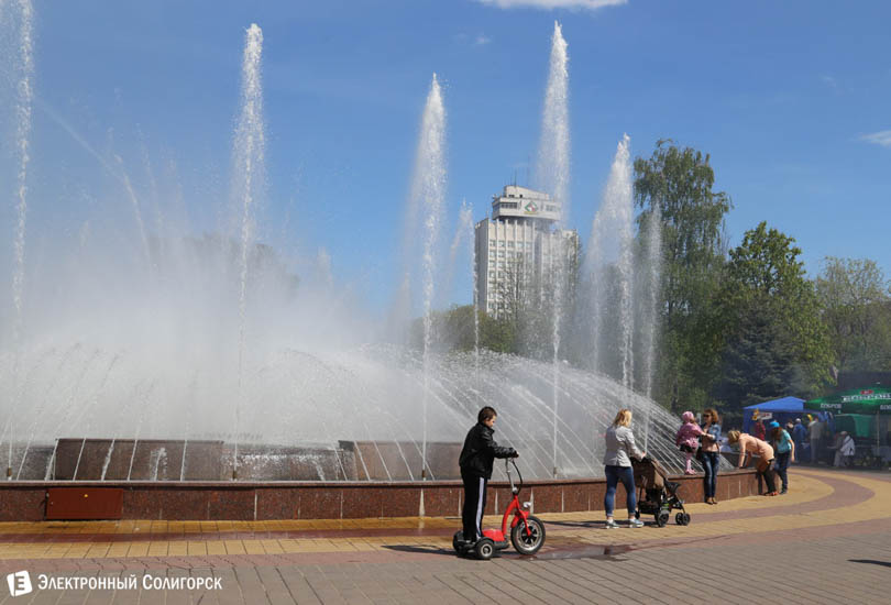 фонтан в парке Солигорск