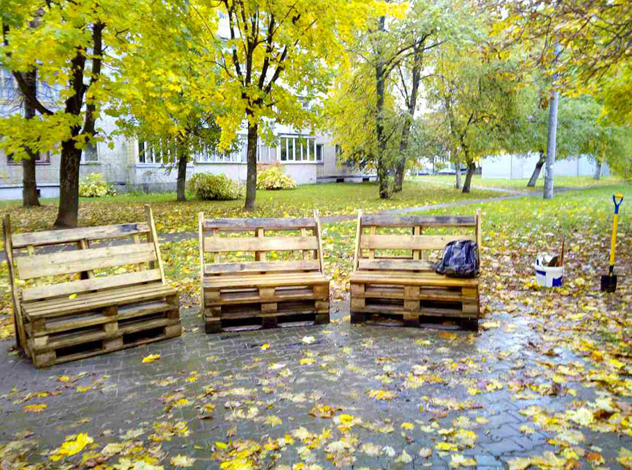 скамейки из поддонов Солигорск