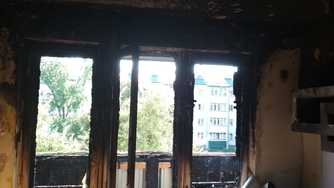 Пожар в квартире в Солигорске