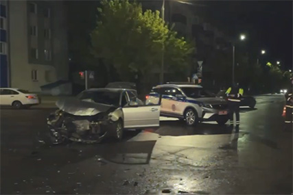 В Солигорске около вокзала столкнулись два авто