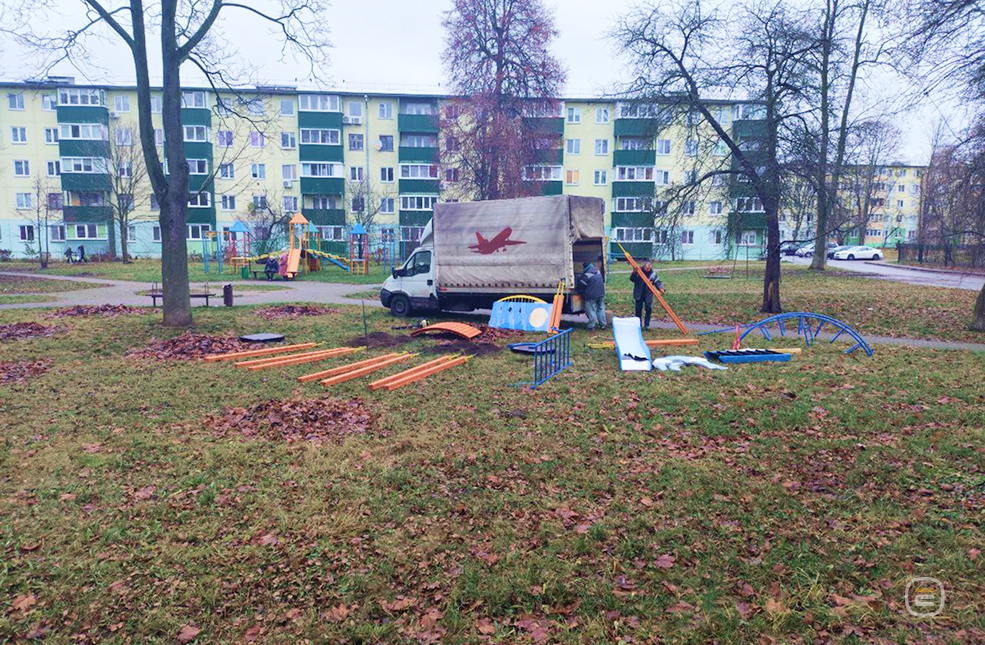 Новые детские площадки в Солигорске