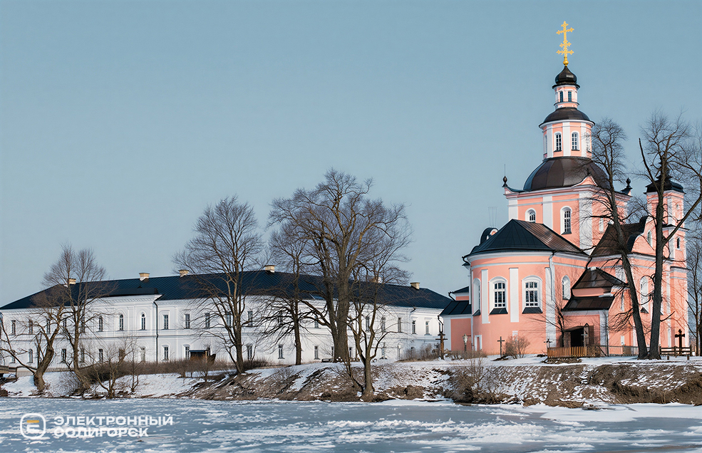 Troitskaja tserkov obschij vid na monastyr 1904