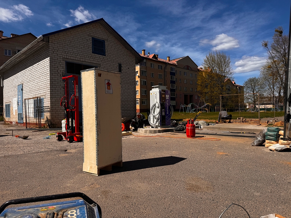 Новая станция электрозарядки в Солигорске