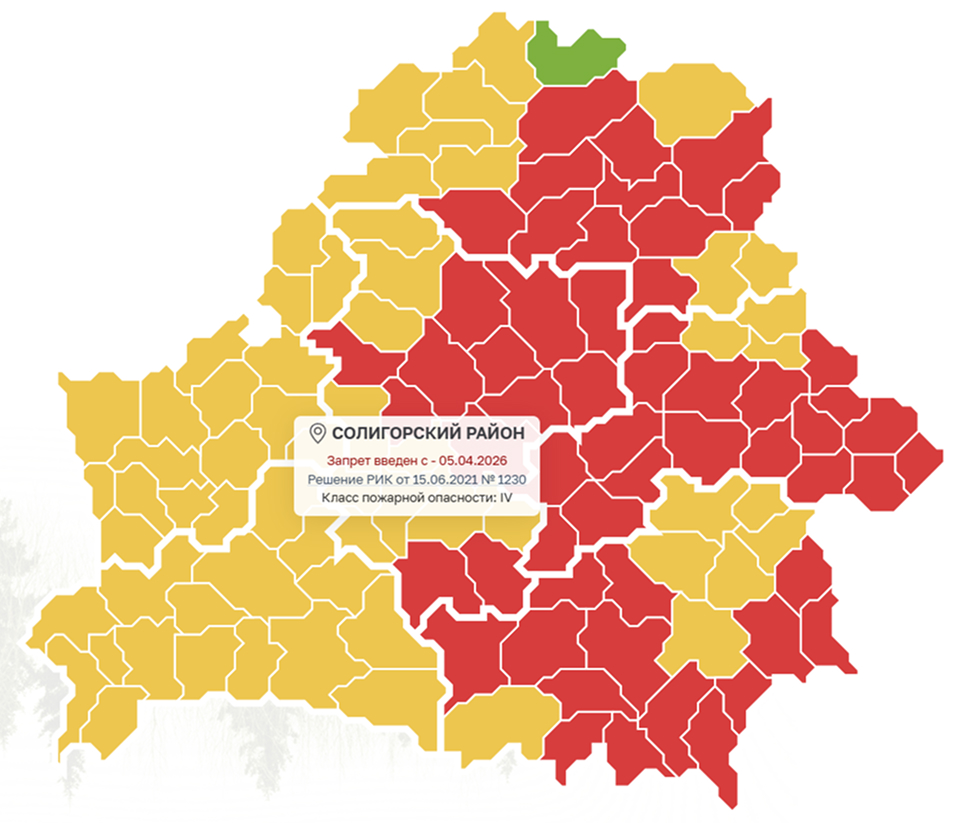 Ограничение на посещение лесов в Солигорском районе