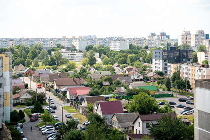 Солигорск в другом ракурсе: вид с высоты многоэтажки