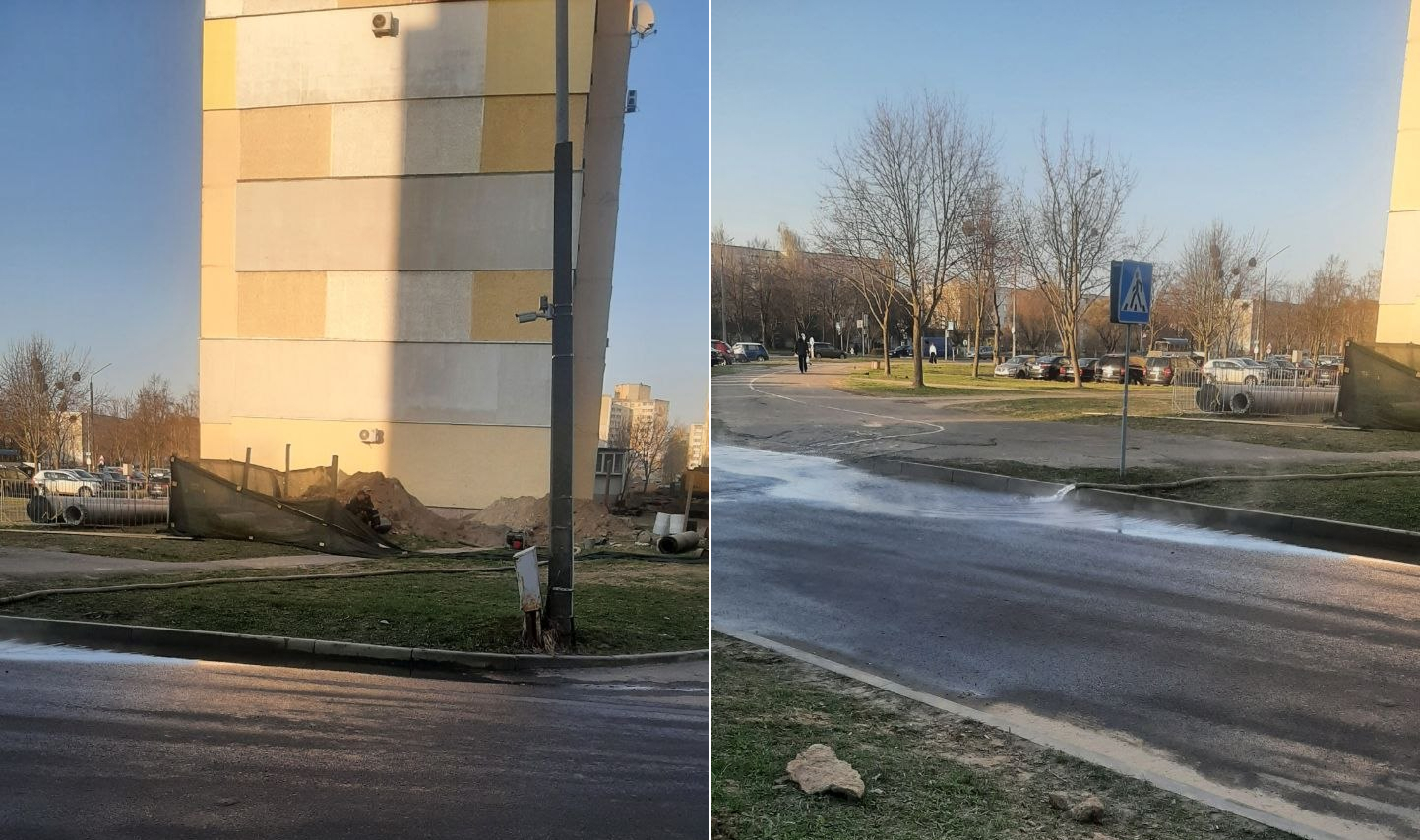 Ремонт тепловых сетей на Октябрьской